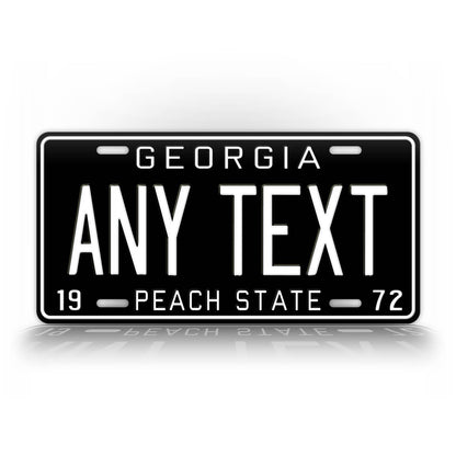 Personalized Blackout 1970s Georgia State License Plate