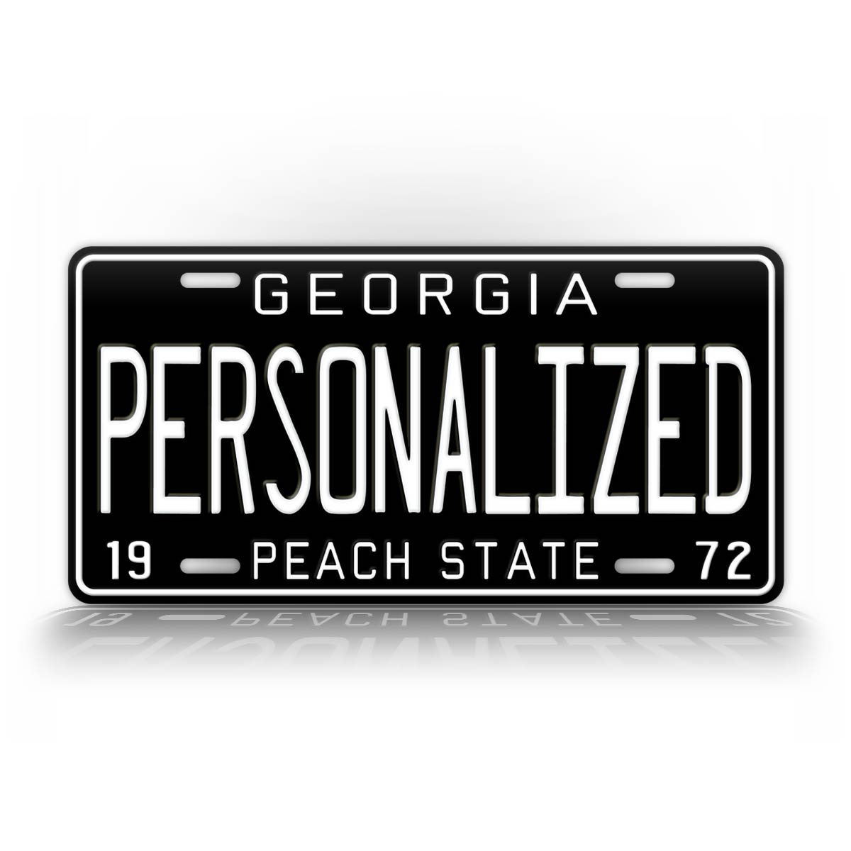 Personalized Blackout 1970s Georgia State License Plate