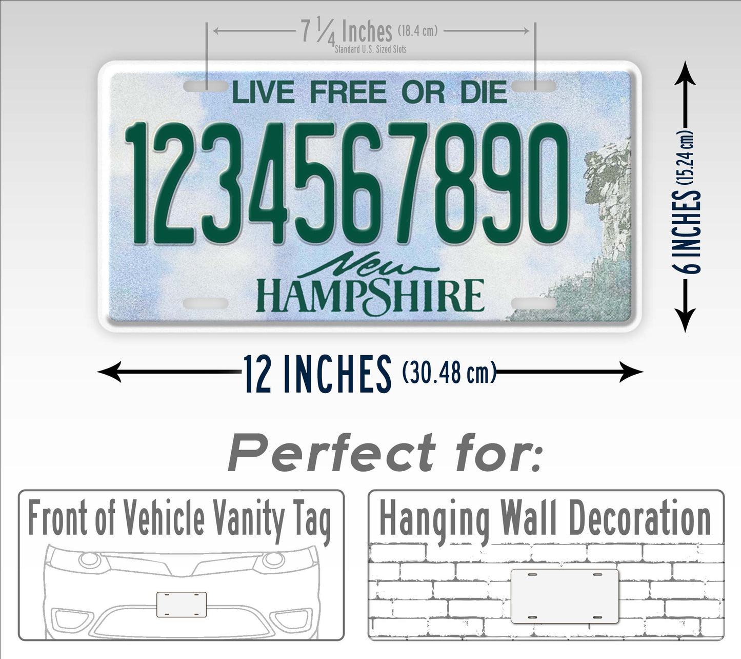 Custom New Hampshire State Vanity License Plate