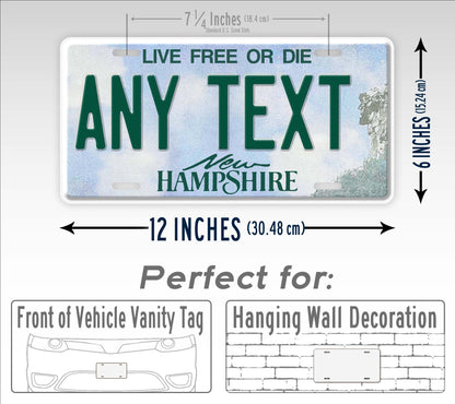 Custom New Hampshire State Vanity License Plate