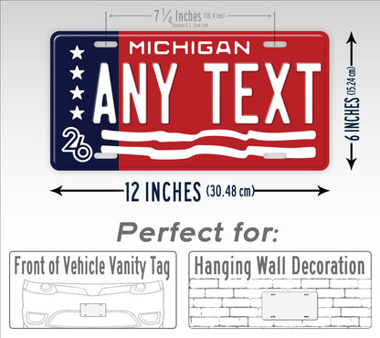 Personalized Michigan 2026 Anniversary License Plate