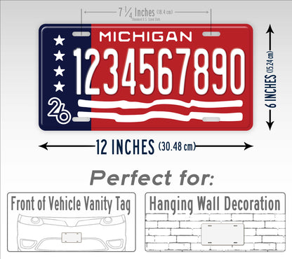 Personalized Michigan 2026 Anniversary License Plate