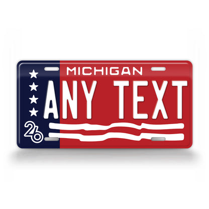 Personalized Michigan 2026 Anniversary License Plate
