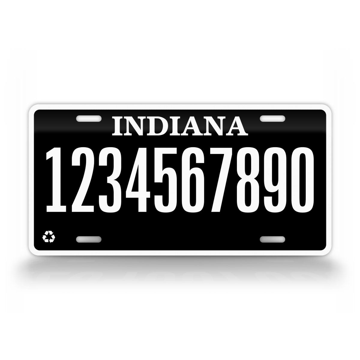 Blackout Indiana State Custom License Plate