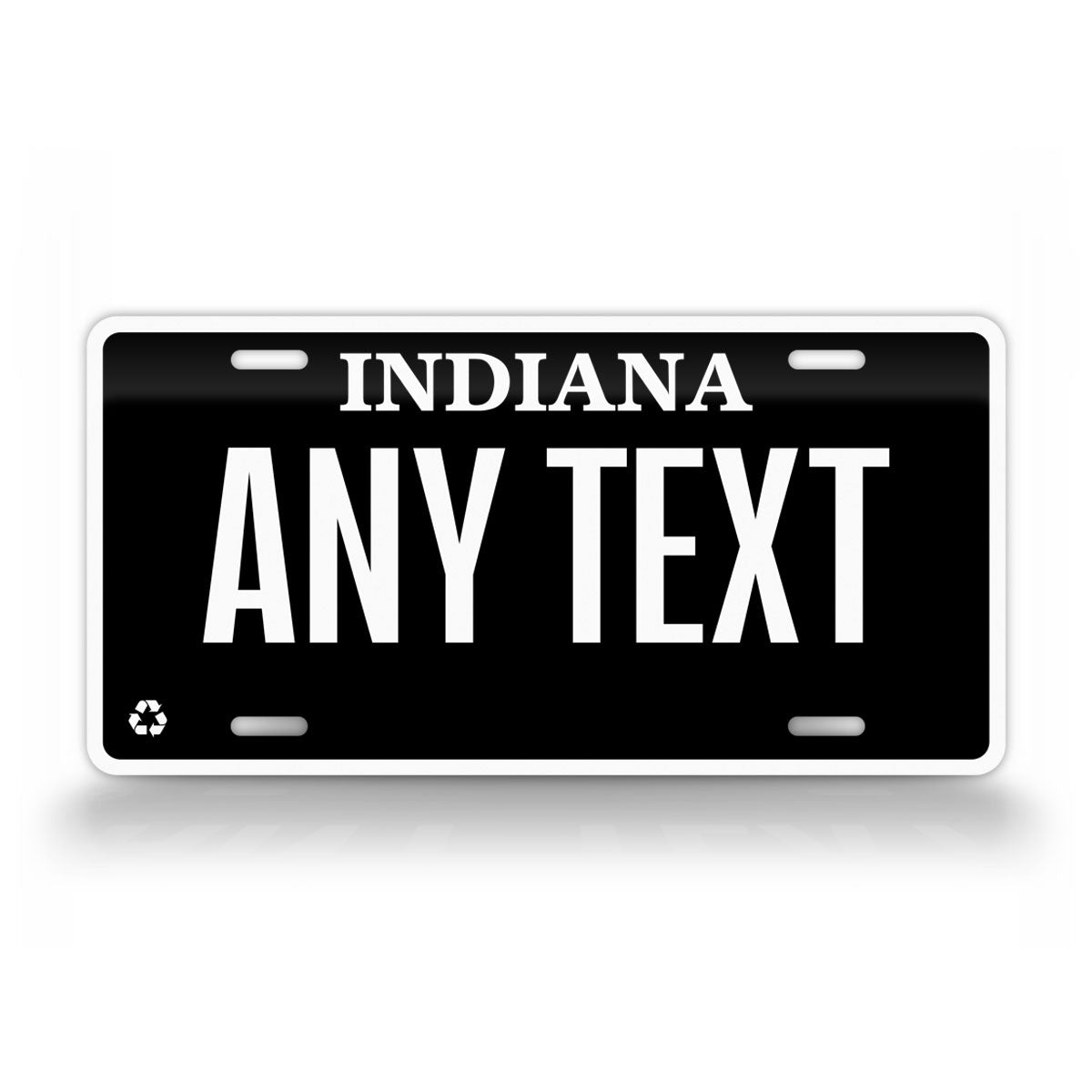 Blackout Indiana State Custom License Plate