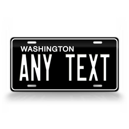 Washington State Custom Blackout License Plate