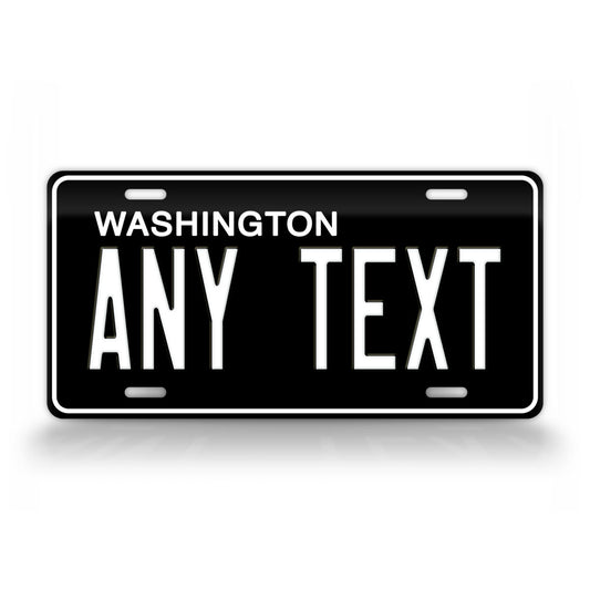Washington State Custom Blackout License Plate