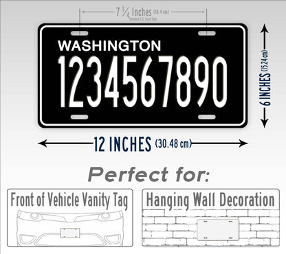 Washington State Custom Blackout License Plate