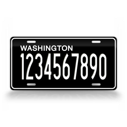 Washington State Custom Blackout License Plate