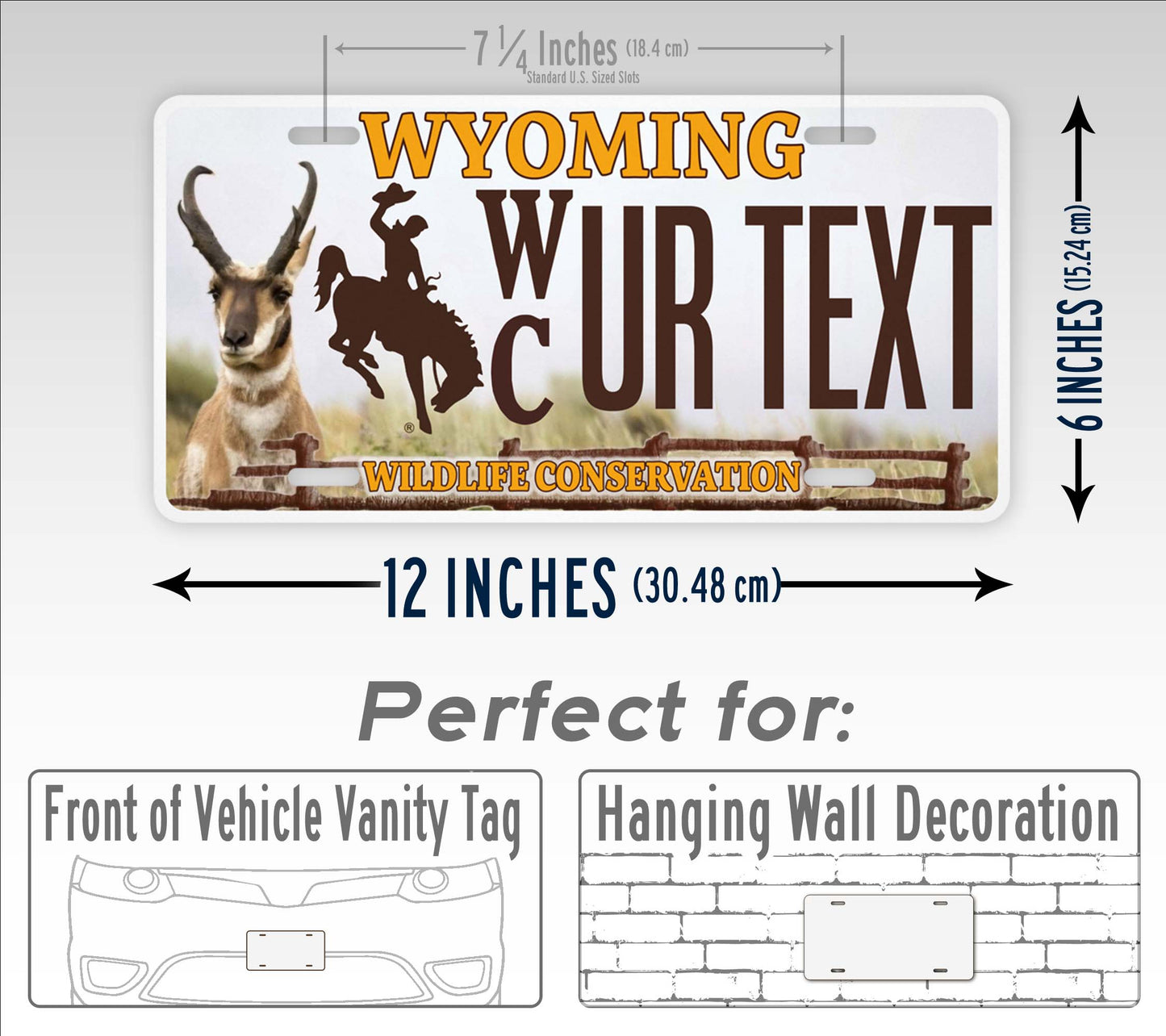 Custom Wyoming Wildlife Conservation Novelty License Plate