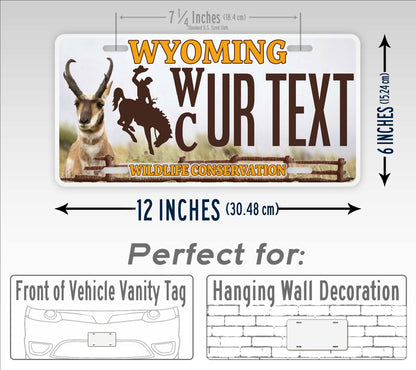 Custom Wyoming Wildlife Conservation Novelty License Plate