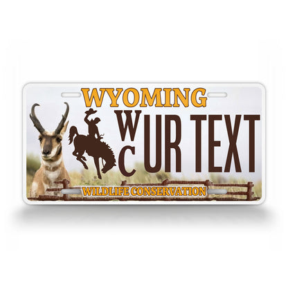 Custom Wyoming Wildlife Conservation Novelty License Plate