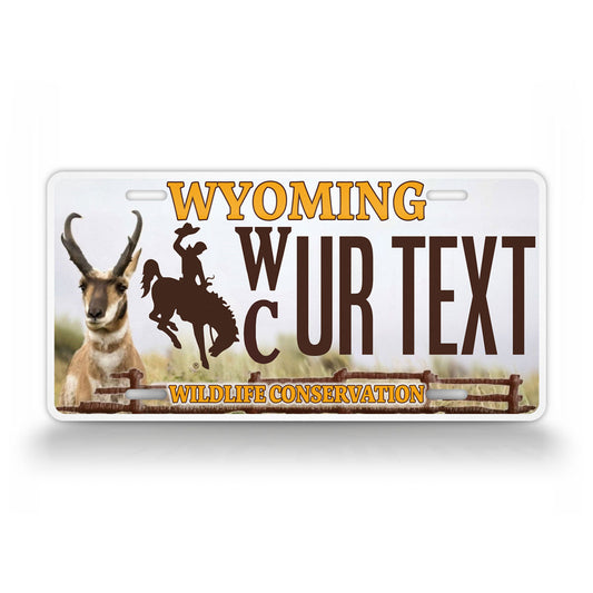 Custom Wyoming Wildlife Conservation Novelty License Plate