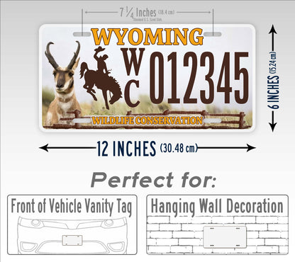 Custom Wyoming Wildlife Conservation Novelty License Plate