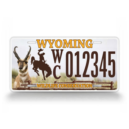 Custom Wyoming Wildlife Conservation Novelty License Plate