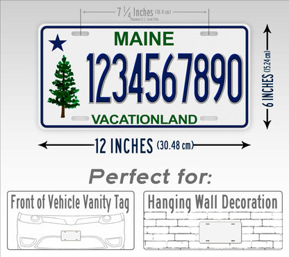 Custom Maine "Vacationland" License Plate