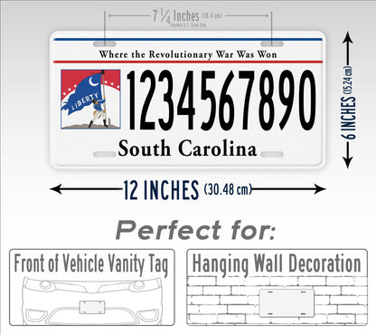 Personalized South Carolina SC250 Custom License Plate