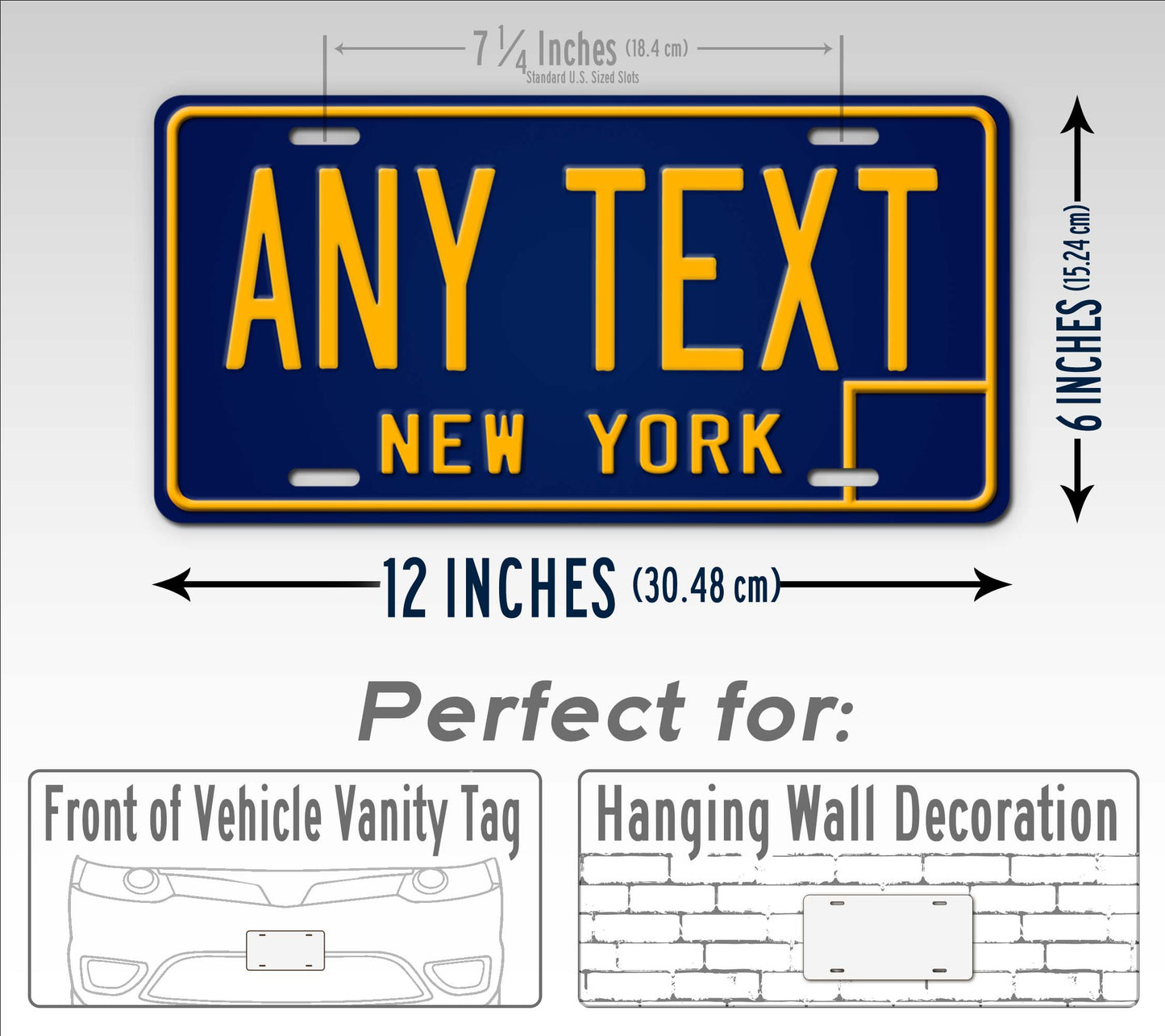 Personalized New York 1966-1972 Custom License Plate