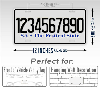 South Australia Festival State US Size License Plate