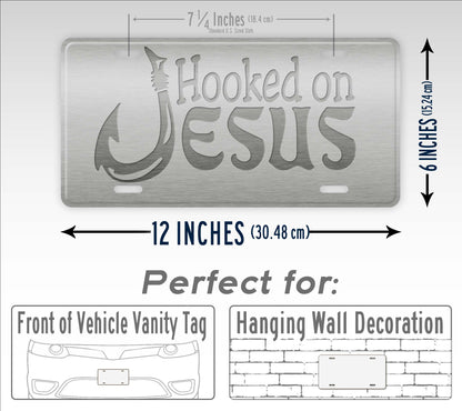 Hooked on Jesus License Plate