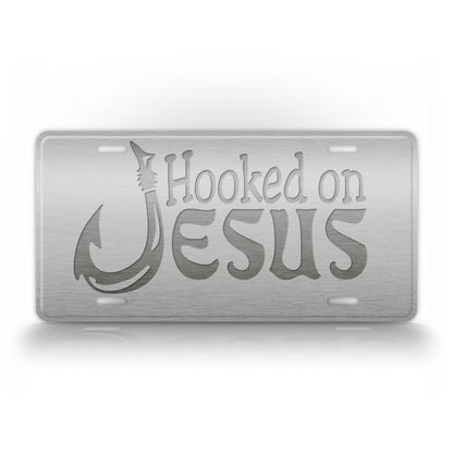 Hooked on Jesus License Plate