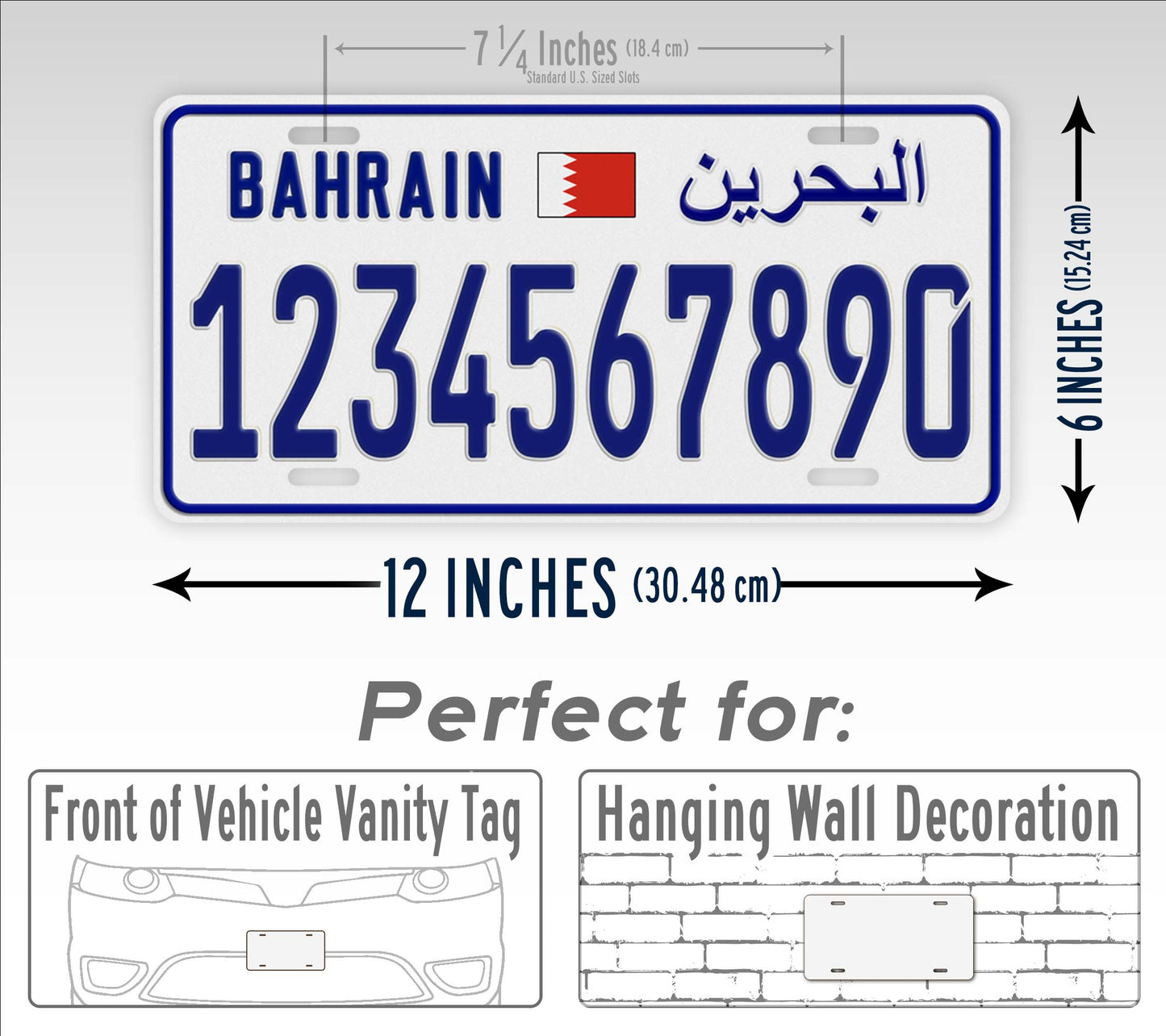 Personalized Bahrain License Plate