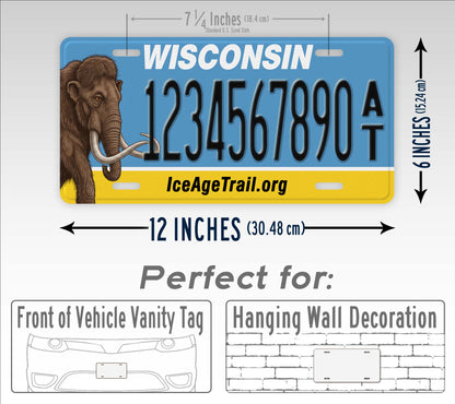 Wisconsin Ice Age Trail Custom License Plate