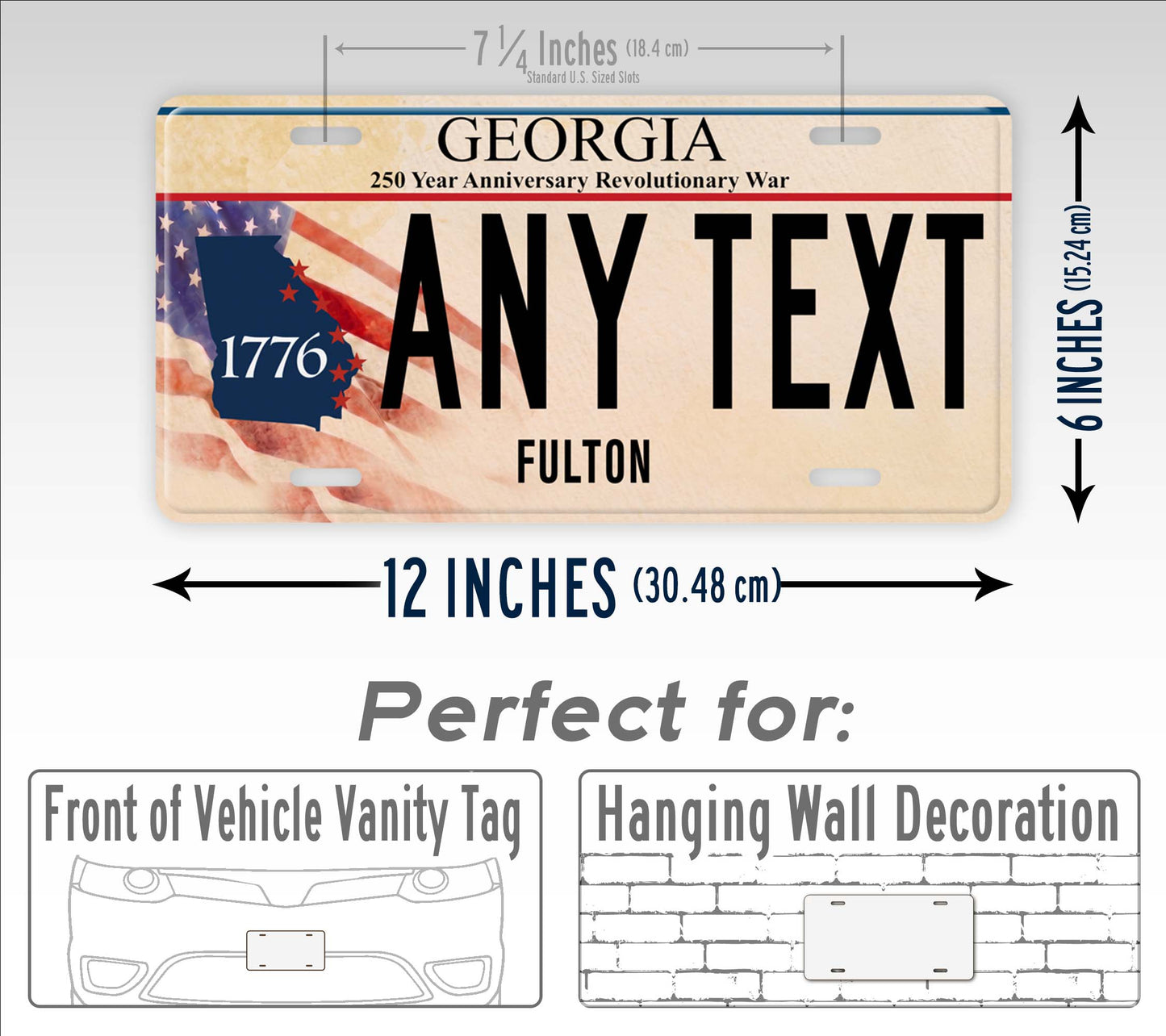 Personalized Georgia 250th Anniversary License Plate