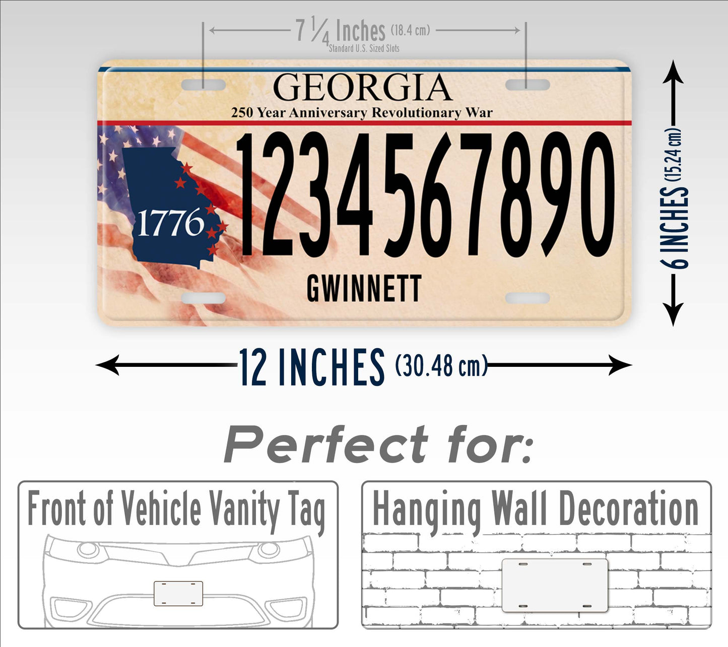 Personalized Georgia 250th Anniversary License Plate