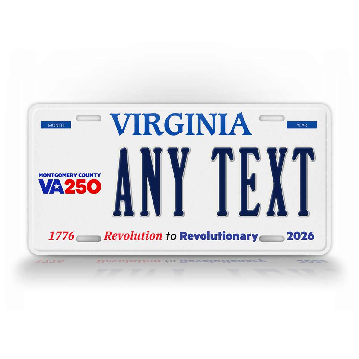 Personalized Virginia America 250 License Plate