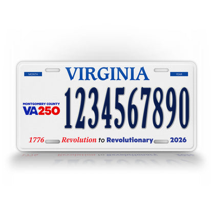 Personalized Virginia America 250 License Plate