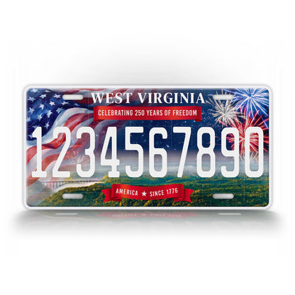 Personalized West Virginia America 250 License Plate