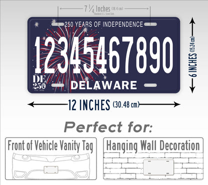 Personalized Delaware America 250 License Plate