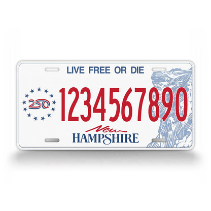 Personalized New Hampshire America 250 License Plate