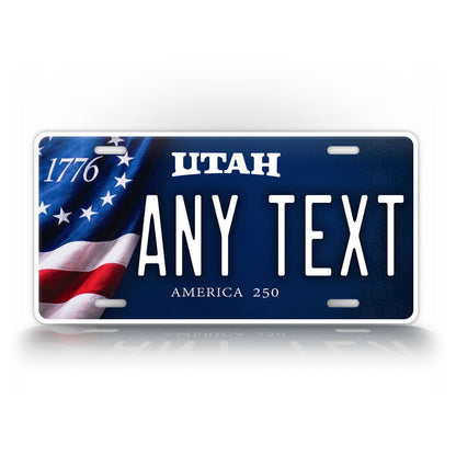 Personalized Utah America 250 License Plate