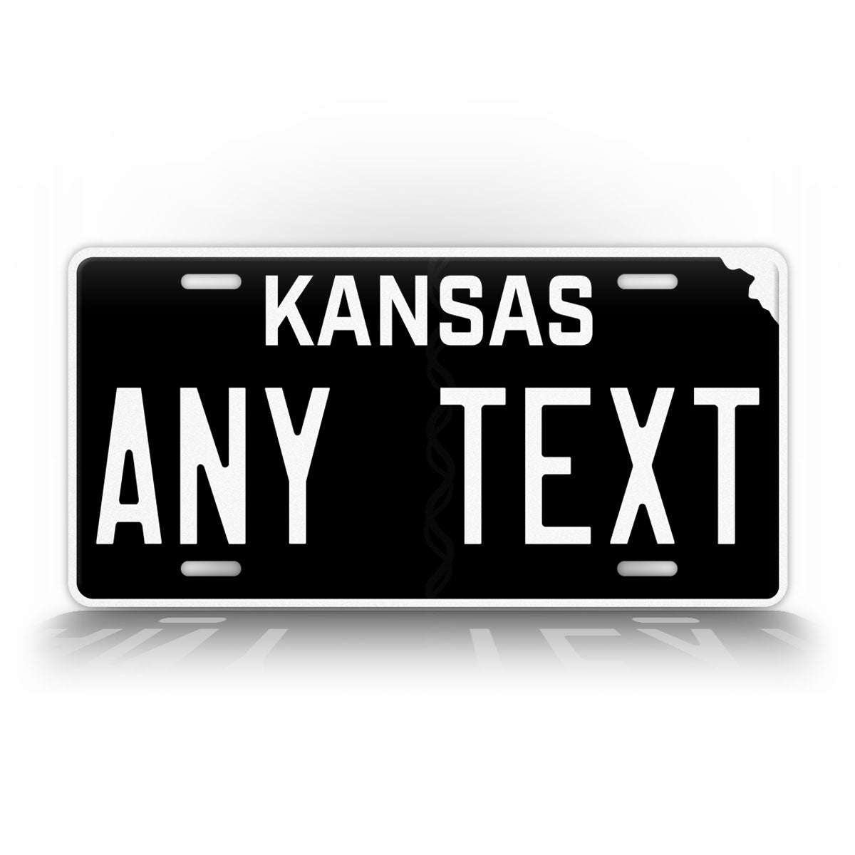 Personalized Kansas Blackout State Custom License Plate