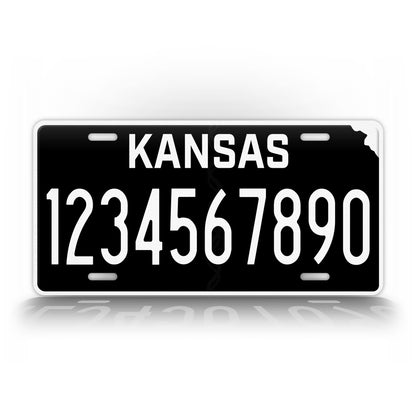 Personalized Kansas Blackout State Custom License Plate