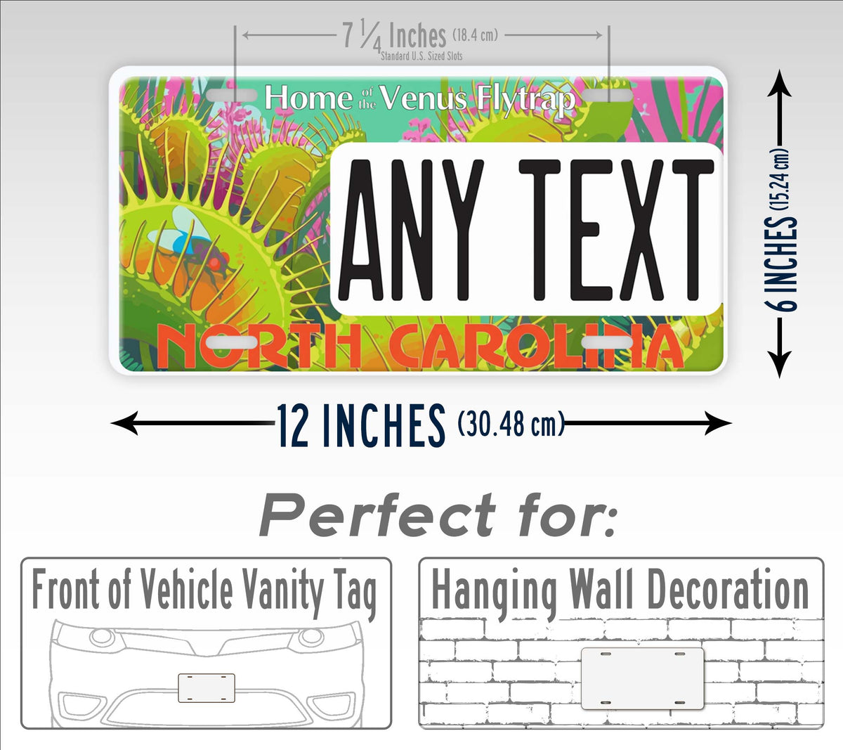Custom North Carolina Venus Fly Trap License Plate
