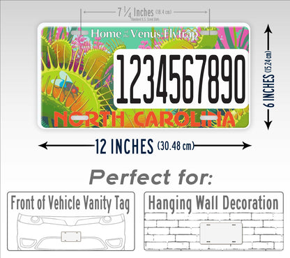 Custom North Carolina Venus Fly Trap License Plate