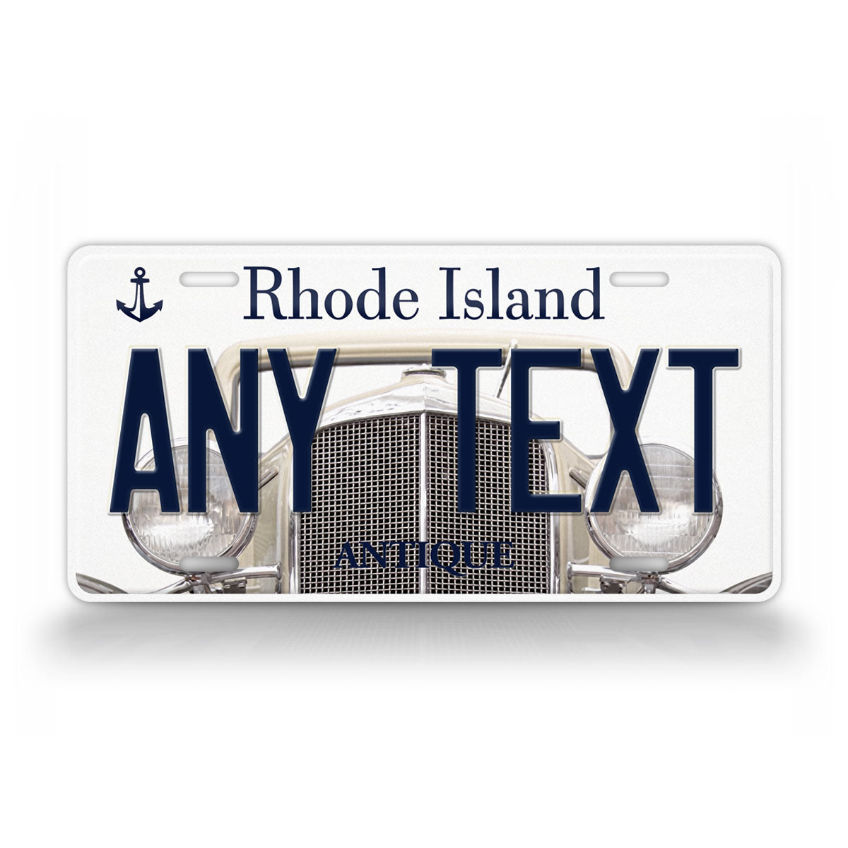 Custom Rhode Island "Antique Car" License Plate