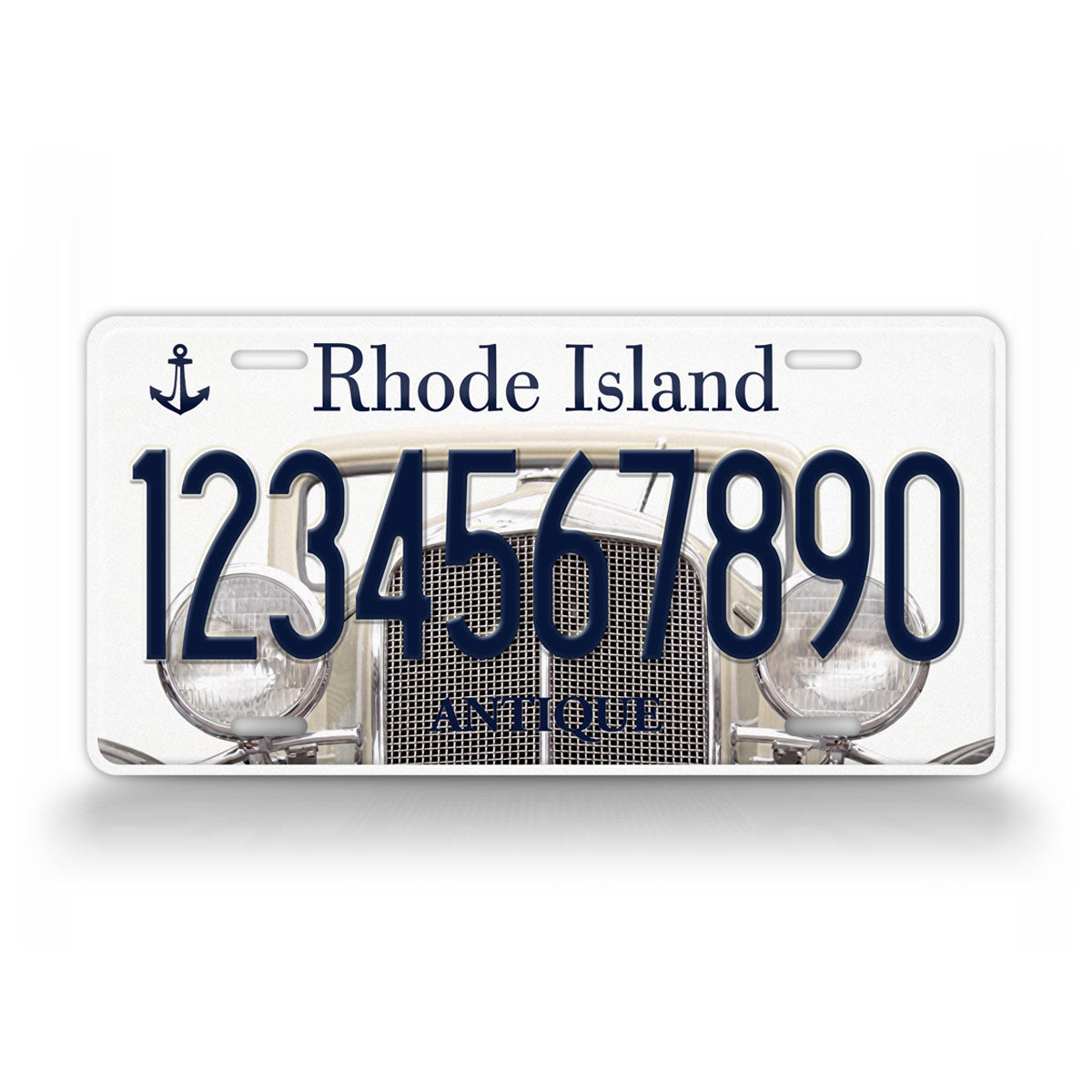 Custom Rhode Island "Antique Car" License Plate