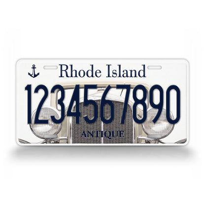 Custom Rhode Island "Antique Car" License Plate