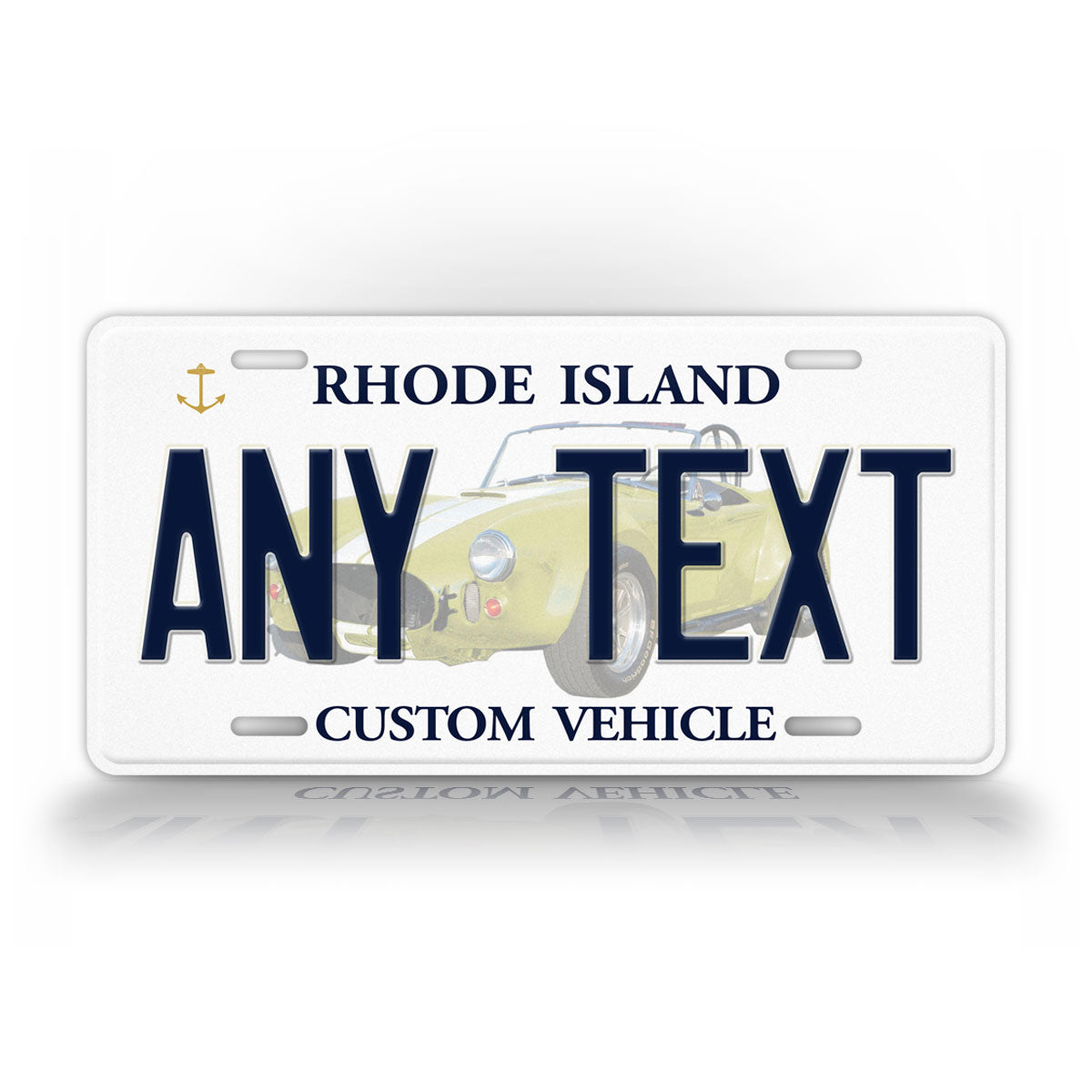 Custom Rhode Island "Custom Vehicle" License Plate