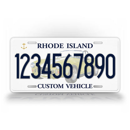 Custom Rhode Island "Custom Vehicle" License Plate