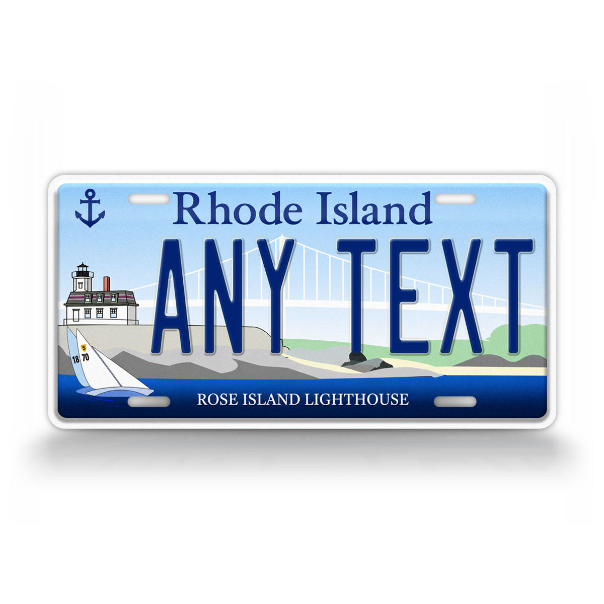 Custom Rhode Island "Lighthouse" License Plate