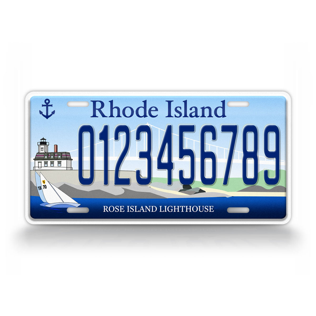 Custom Rhode Island "Lighthouse" License Plate