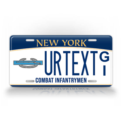 New York Combat Infantryman Custom License Plate