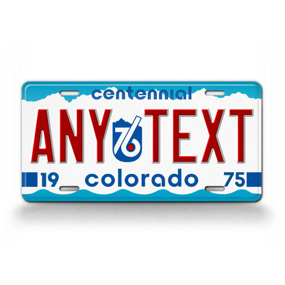 Custom Colorado 1976 Centennial License Plate