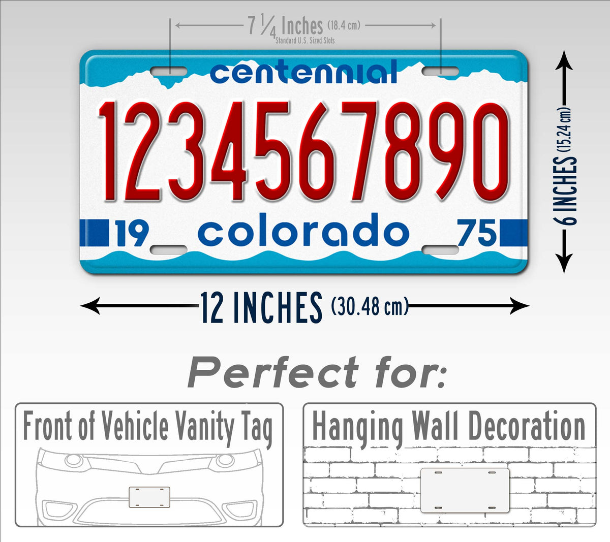 Custom Colorado 1976 Centennial License Plate