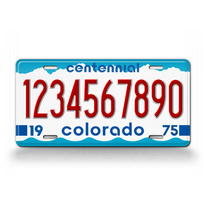 Custom Colorado 1976 Centennial License Plate
